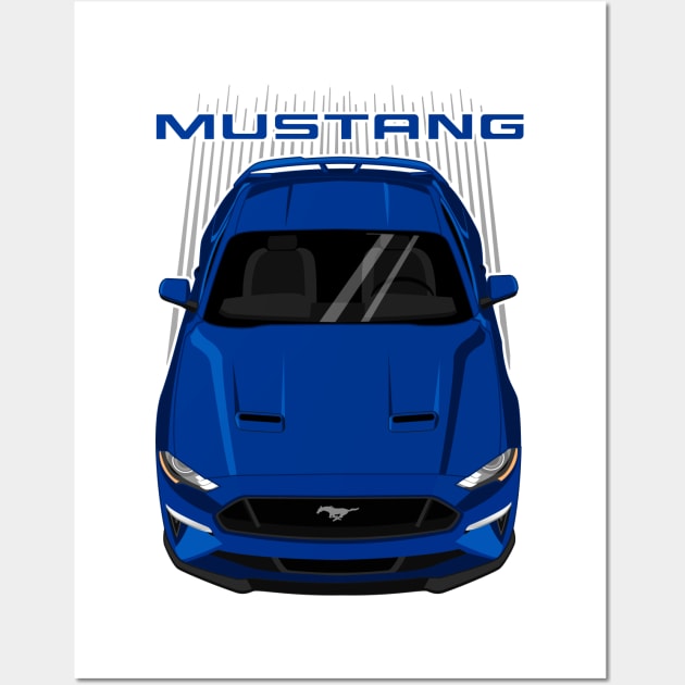 Mustang GT 2018 to 2019 - Blue Wall Art by V8social